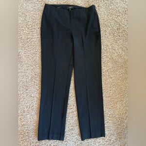 Talbots Black Side Zip No Pockets Straight Leg Dress Pants Heritage 10